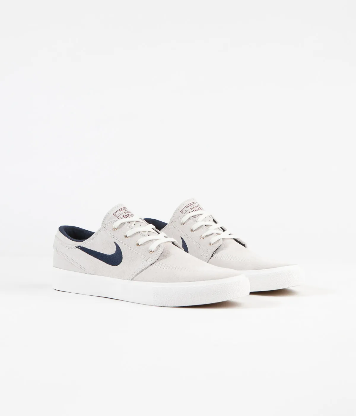 Nike SB Stefan Janoski Remastered Shoes - Summit White / Obsidian - Team Red