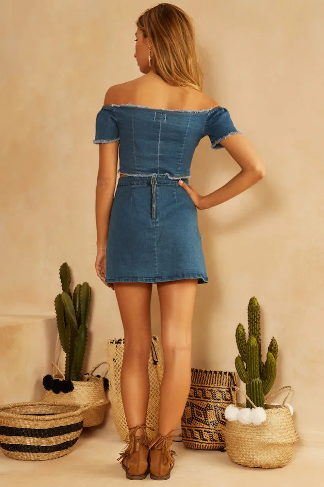 Nirvana Skirt Dark Denim