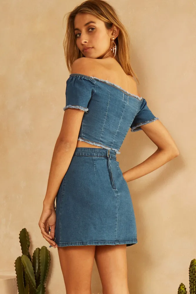 Nirvana Skirt Dark Denim