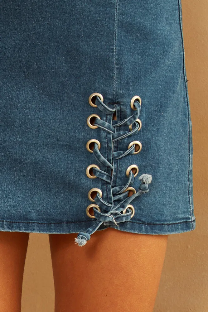 Nirvana Skirt Dark Denim