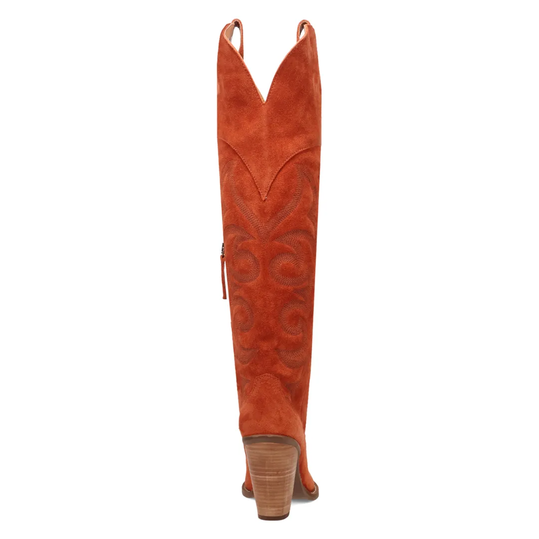 Online Exclusive | Dingo | Primadonna Suede Leather Boot in Rust **PREORDER