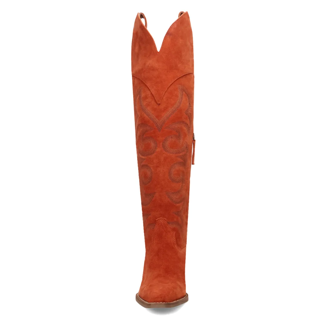 Online Exclusive | Dingo | Primadonna Suede Leather Boot in Rust **PREORDER