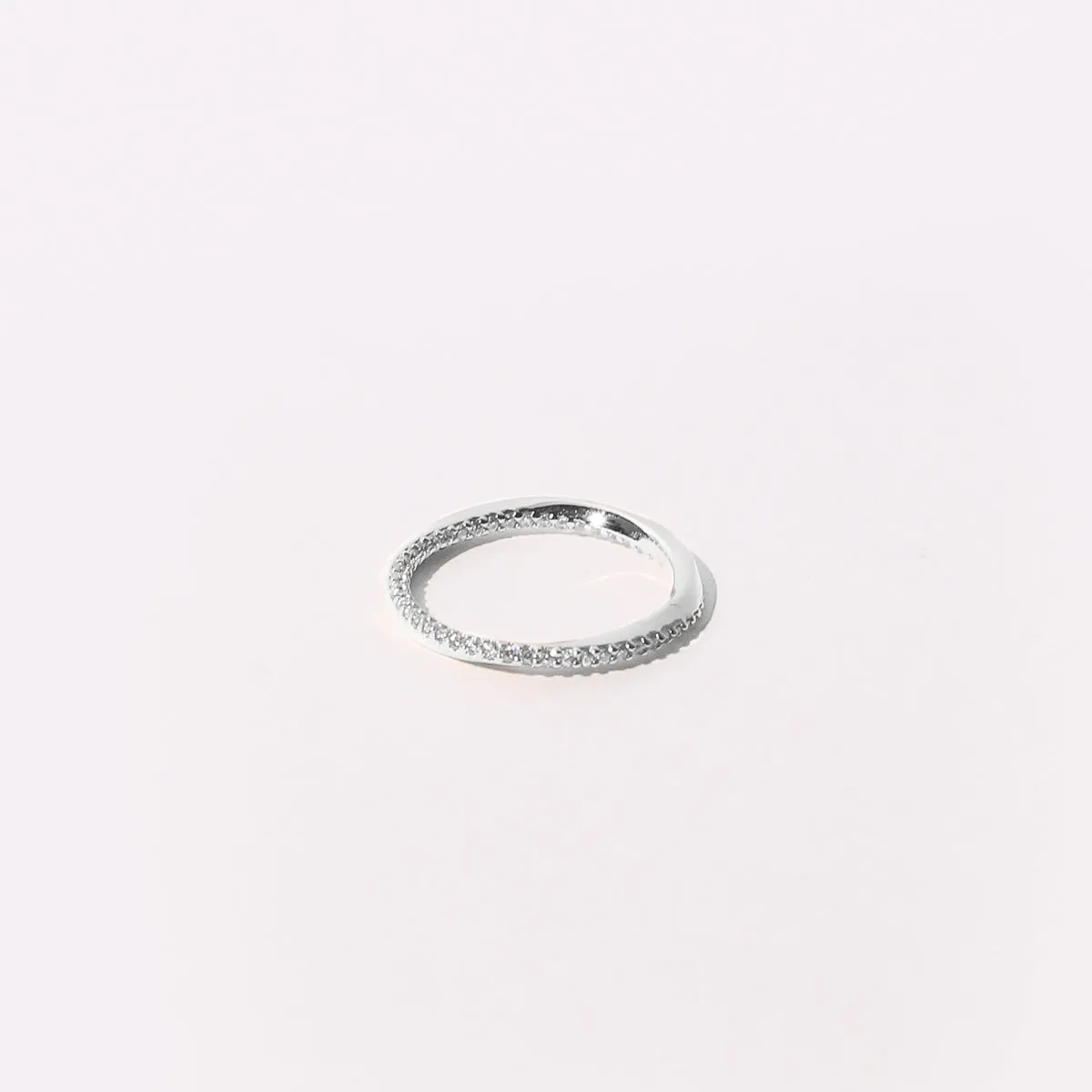 Orbit Crystal Band Ring in Silver