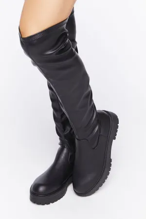 Over-the-Knee Lug-Sole Boots
