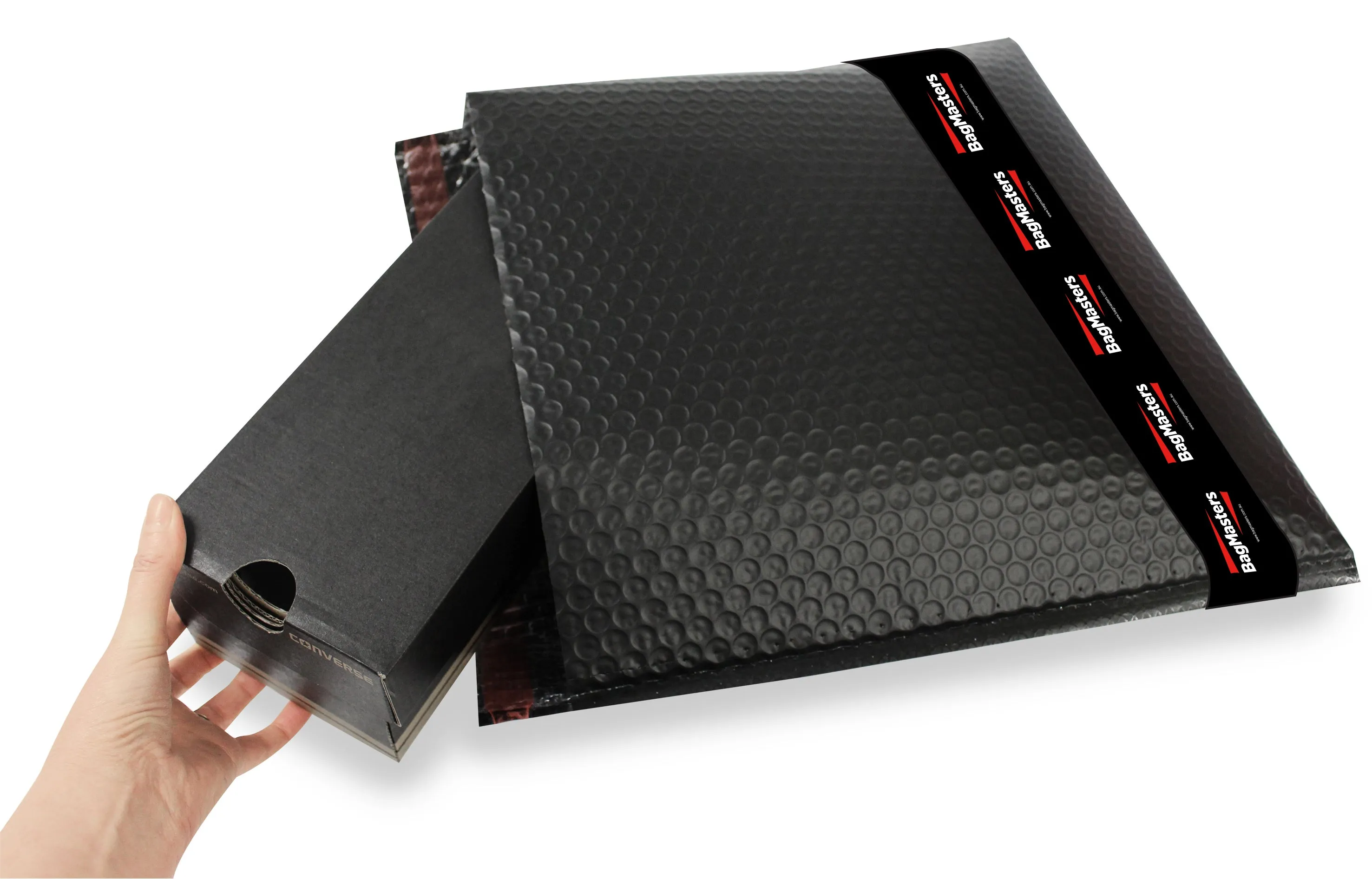 Padded Mailer with Banner (Black - side opening) Price per carton