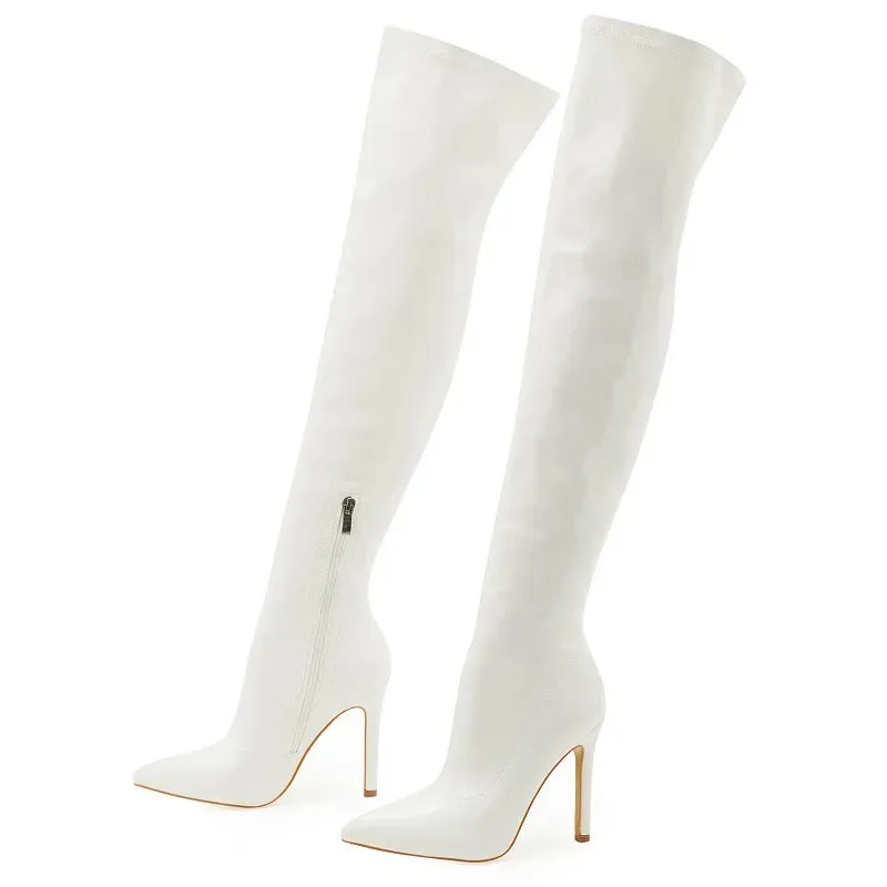 Patent Leather Over the Knee Boots