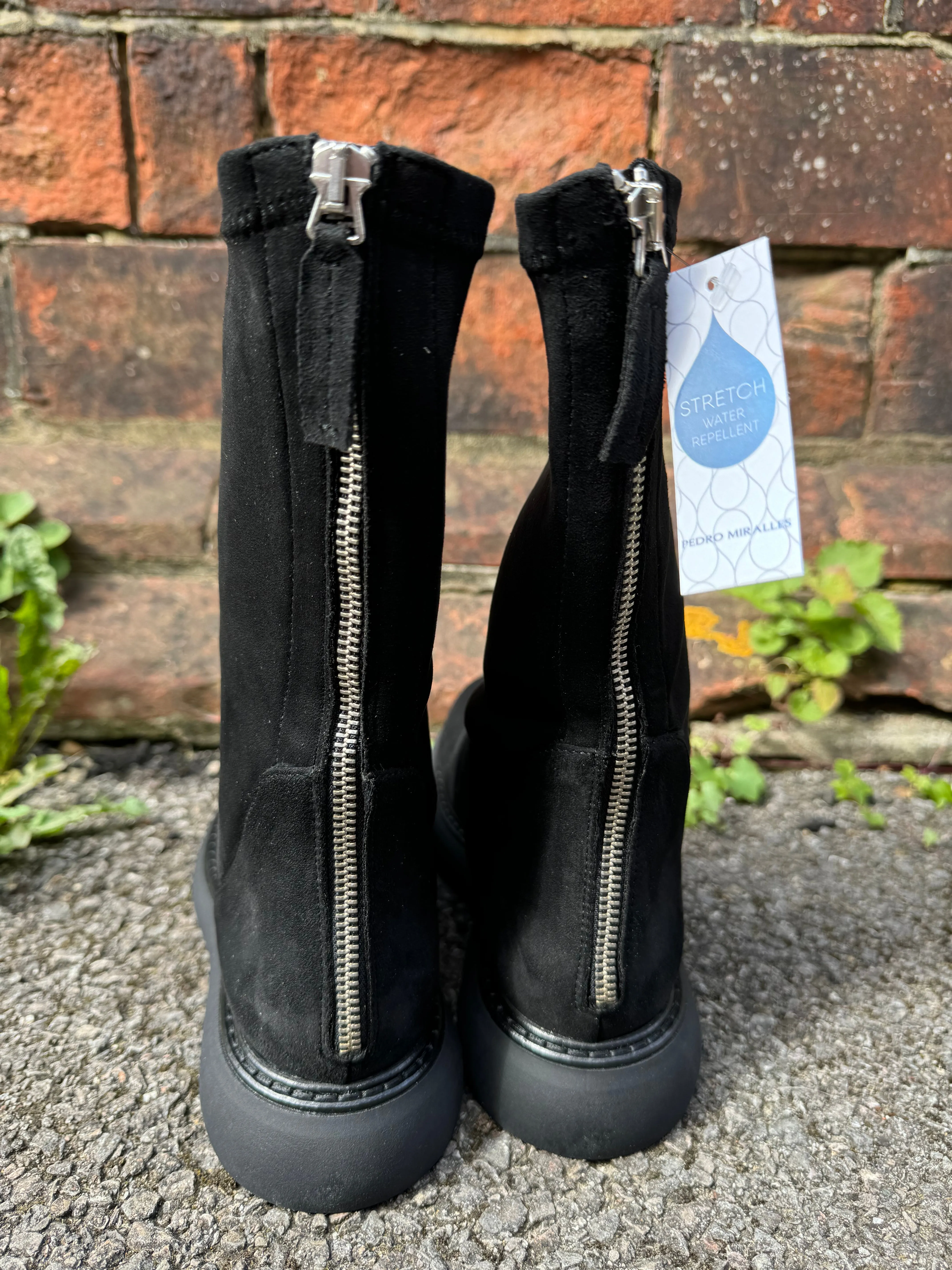 Pedro Miralles Rubber Sole Black Ankle Boot