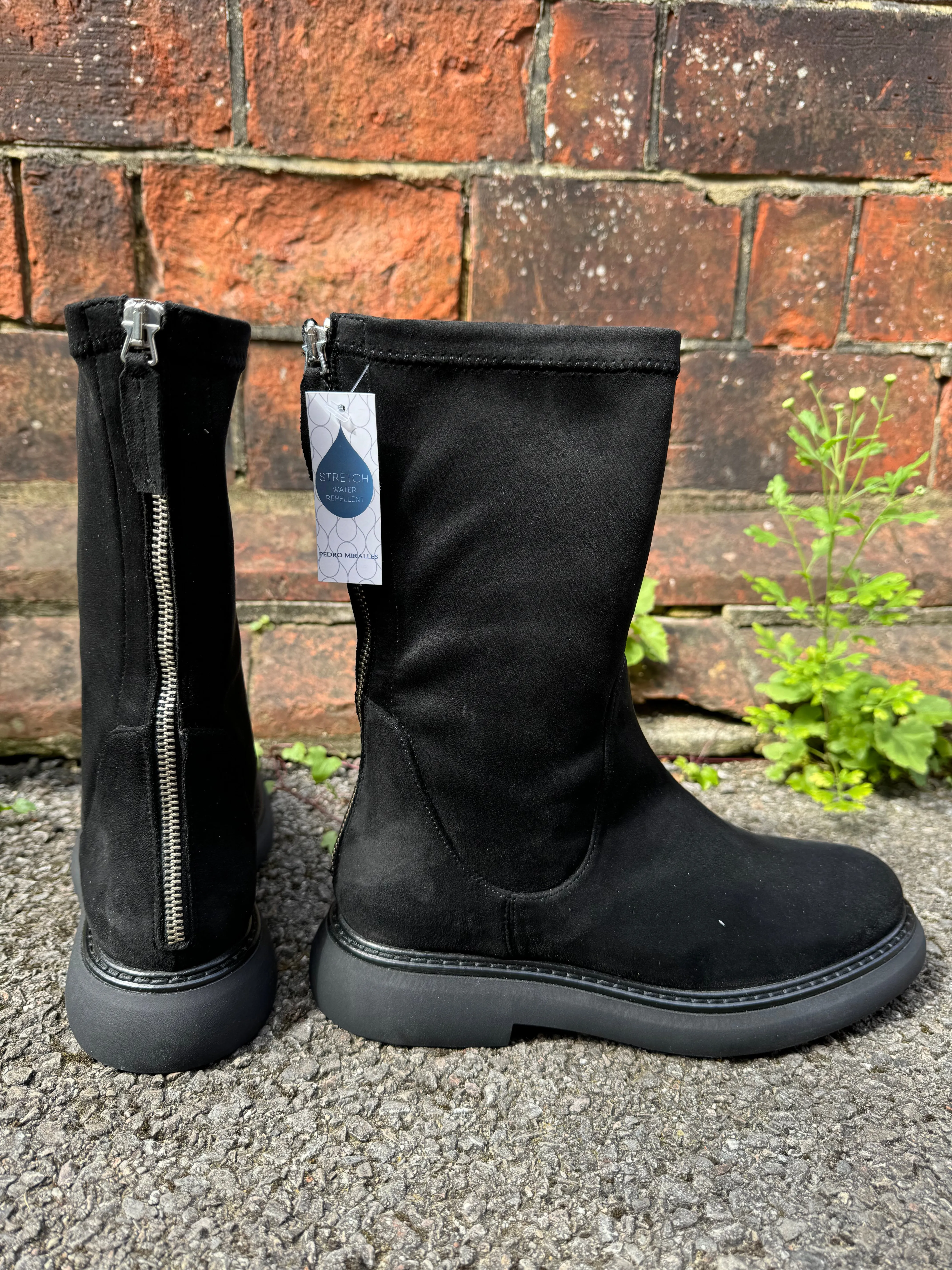 Pedro Miralles Rubber Sole Black Ankle Boot