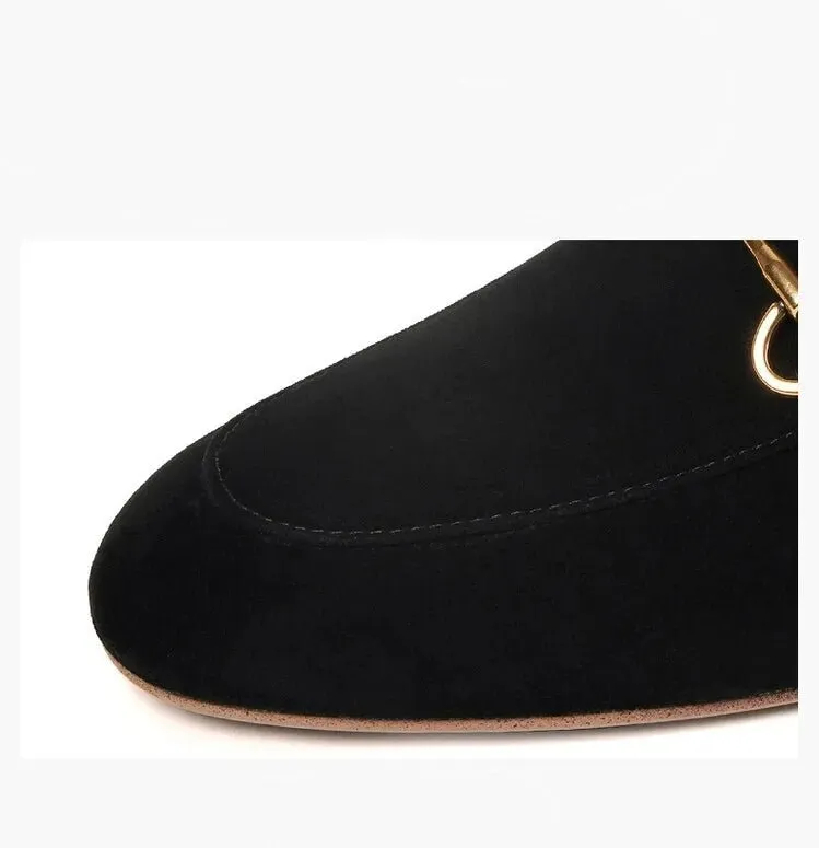Pre Order:  Faux Fur Suede Flat Mules
