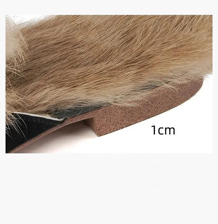 Pre Order:  Faux Fur Suede Flat Mules