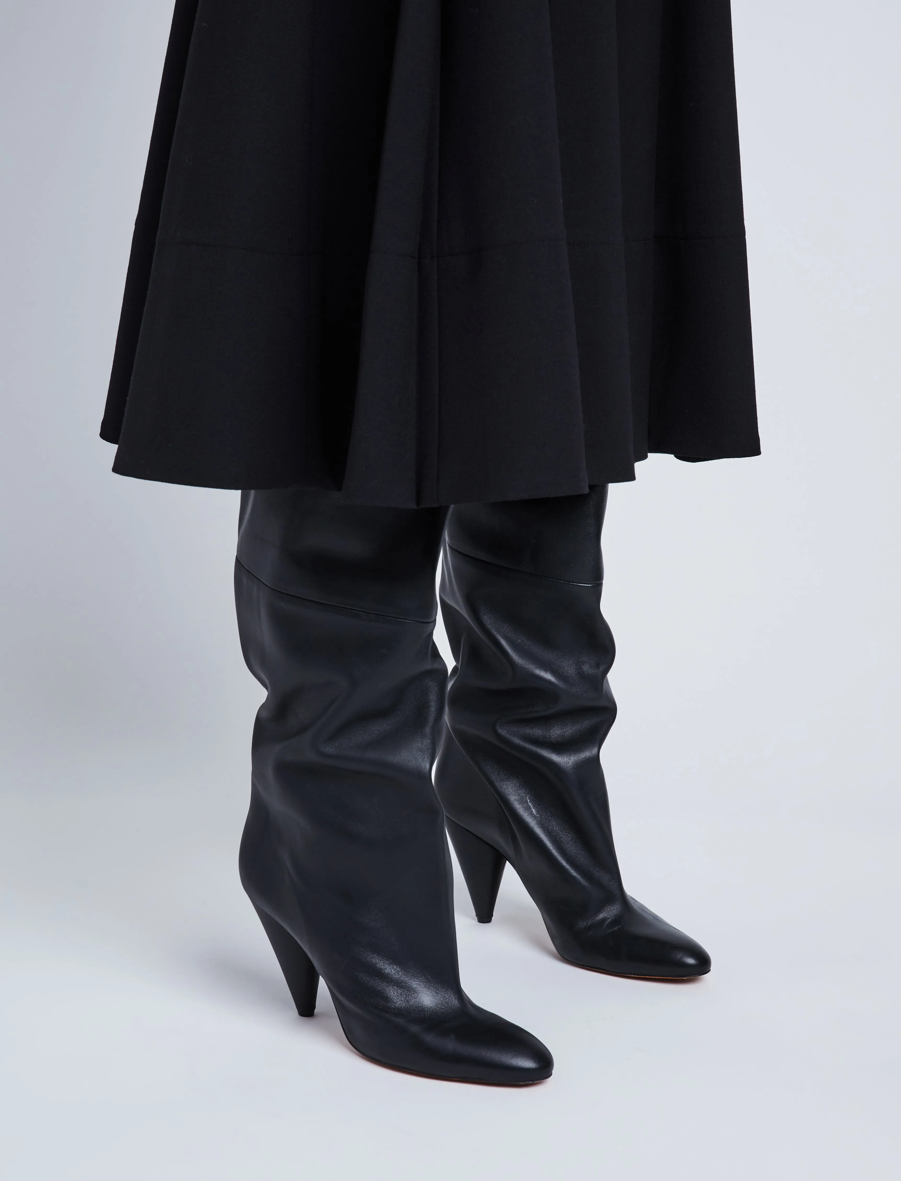Proenza Schouler Cone Over The Knee Boots - Black