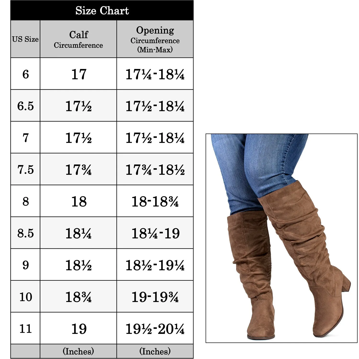 "Wide Calf" Block Heel Dress Boots COGNAC
