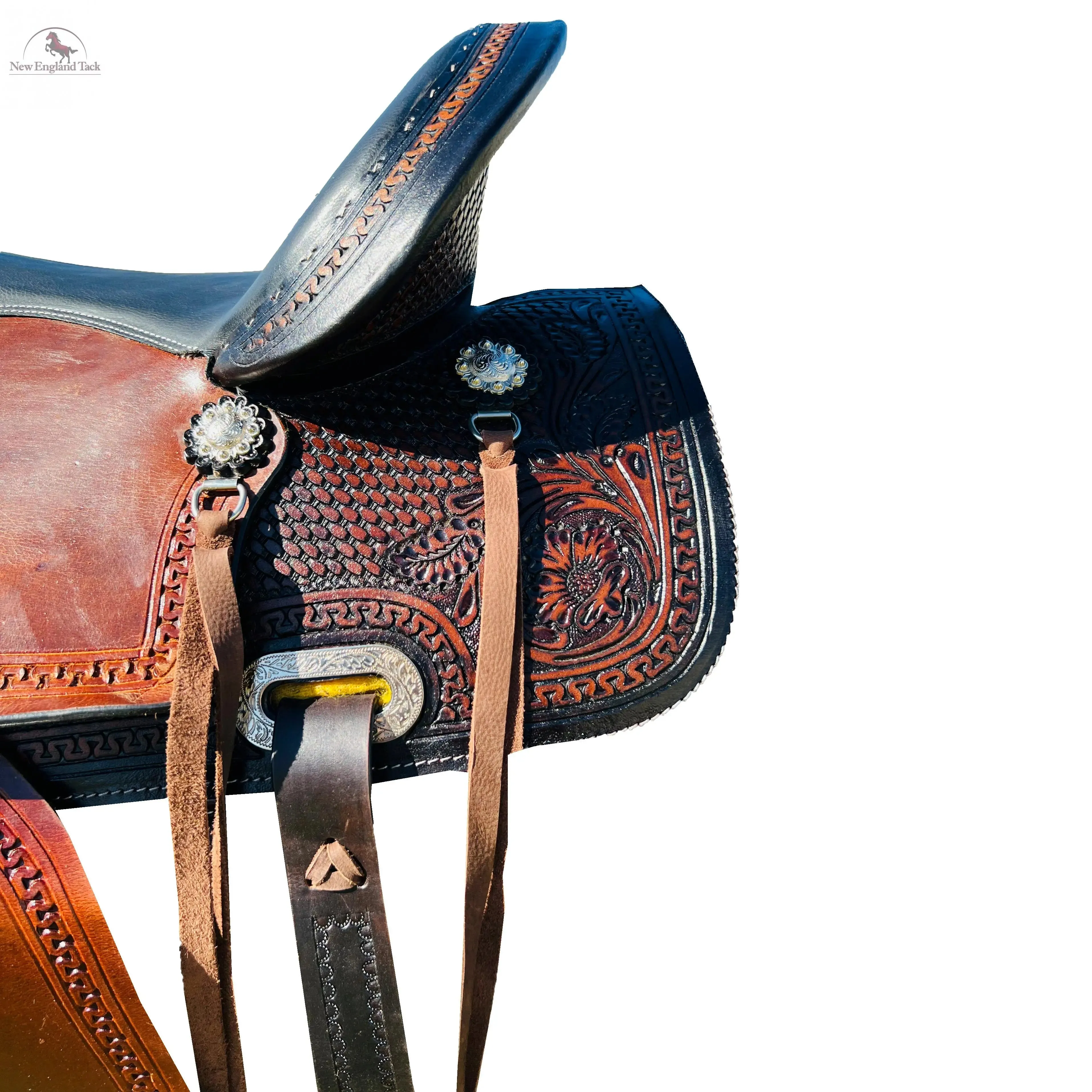 Resistance Western Floral Basketweave Snake Spiral Trail Saddle