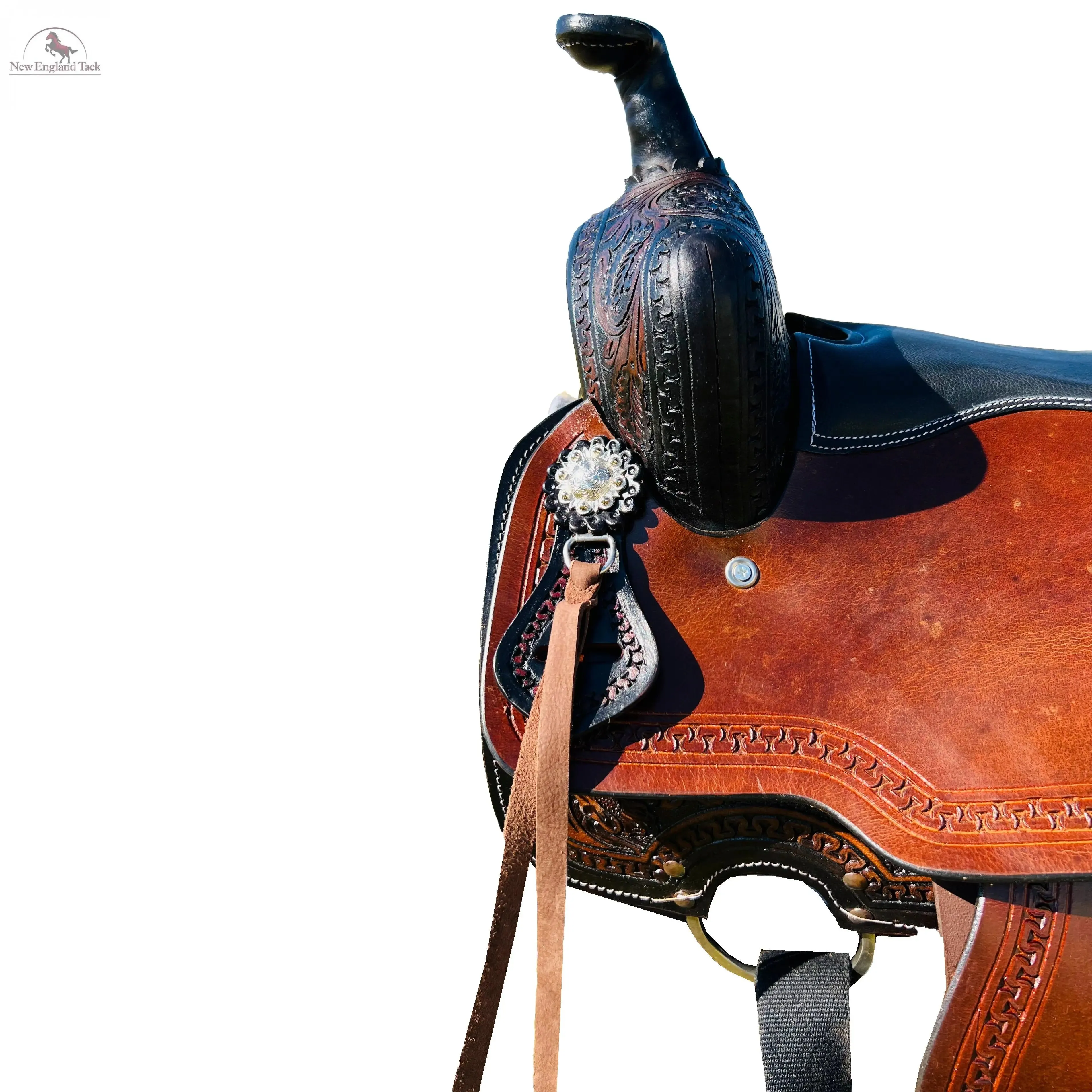 Resistance Western Floral Basketweave Snake Spiral Trail Saddle