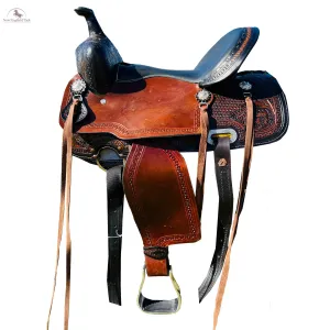 Resistance Western Floral Basketweave Snake Spiral Trail Saddle