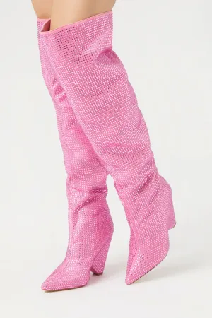 Rhinestone Over-the-Knee Boots