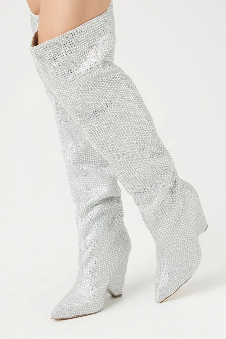 Rhinestone Over-the-Knee Boots