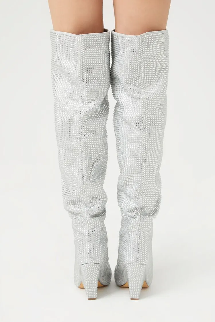 Rhinestone Over-the-Knee Boots