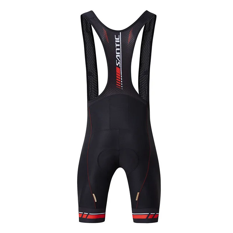 Santic Alok Black Men Padded Cycling Bib Shorts
