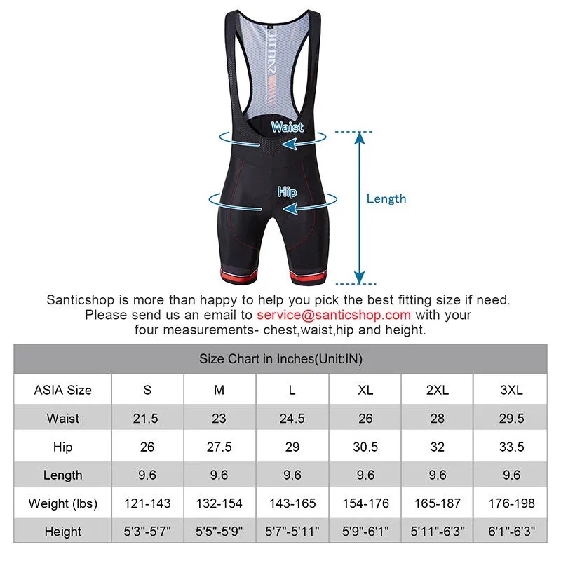 Santic Alok Black Men Padded Cycling Bib Shorts