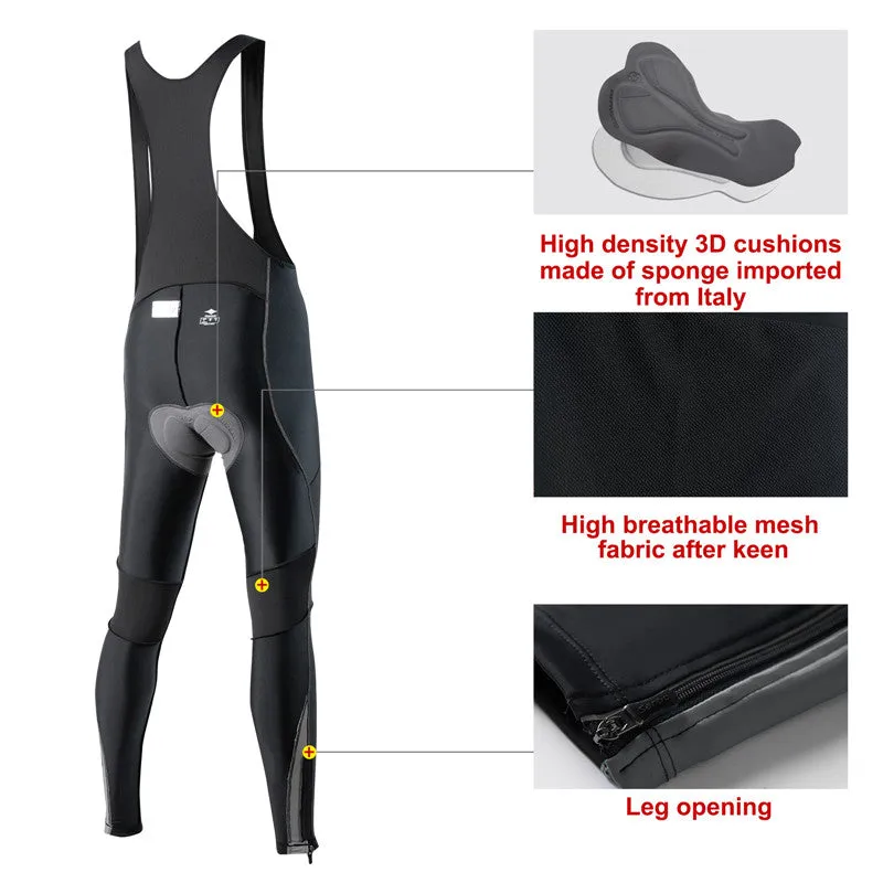 Santic Carl Grey Men Cycling Bib Long Pants