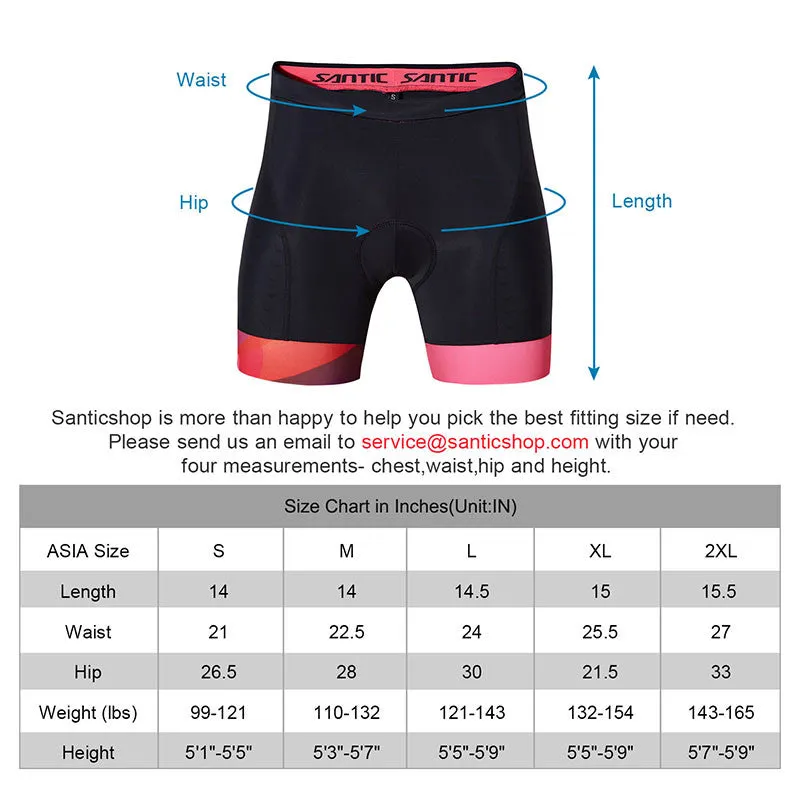 Santic Miffy Miya Pink Women Padded Cycling Shorts