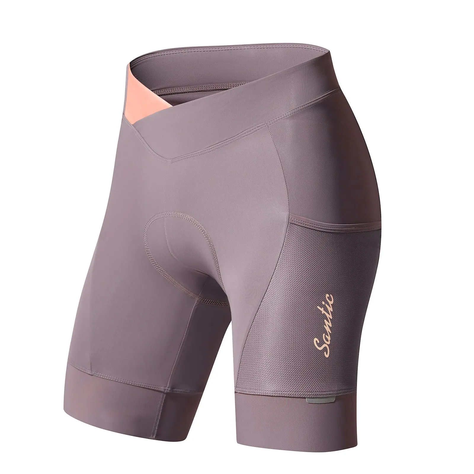 Santic Womens Bike Shorts Padded Cycling Shorts Purple