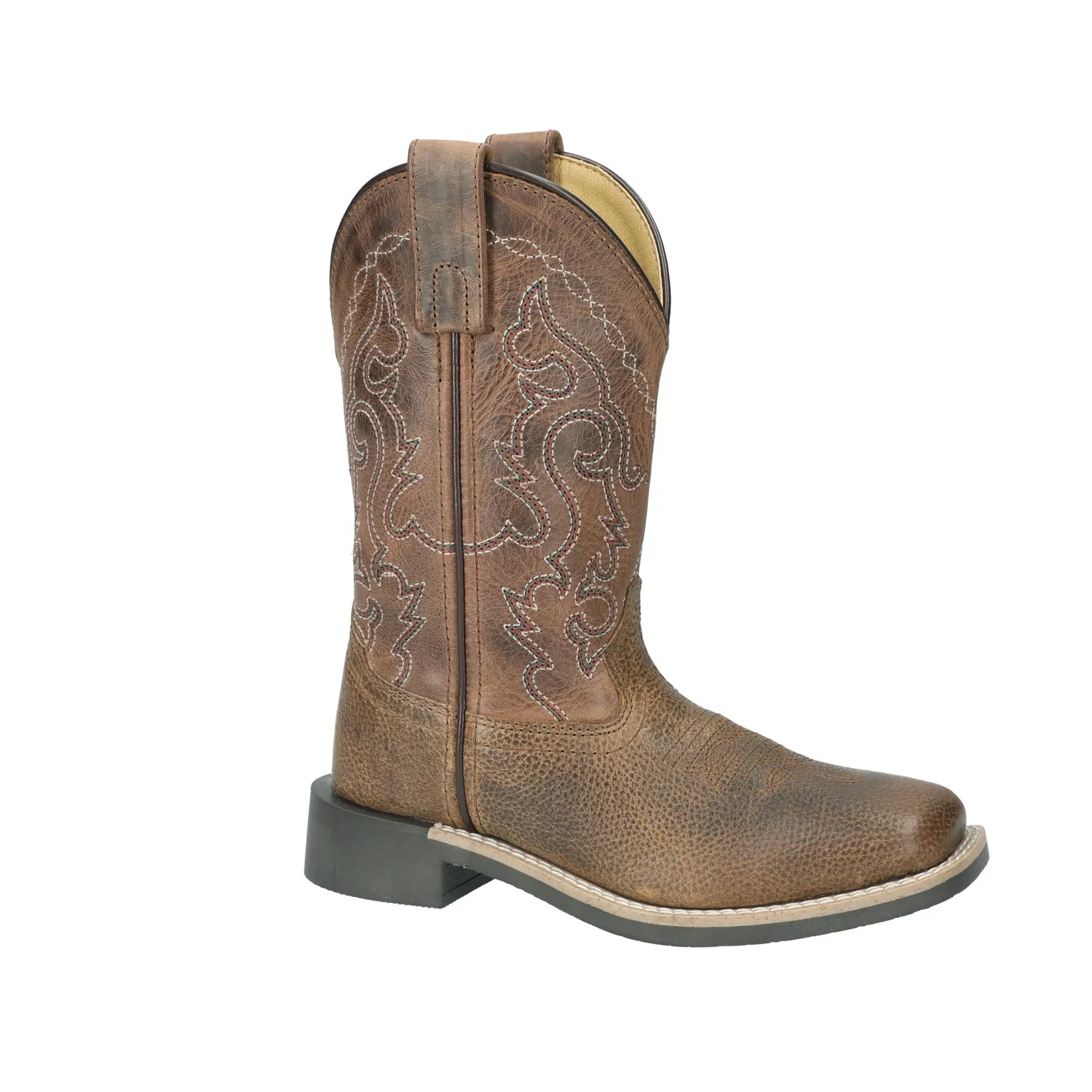 Smoky Mountain Boots Unisex Midland Brown Pebble Leather Cowboy Boots