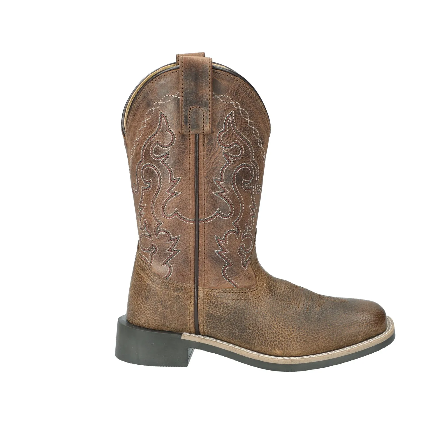 Smoky Mountain Boots Unisex Midland Brown Pebble Leather Cowboy Boots