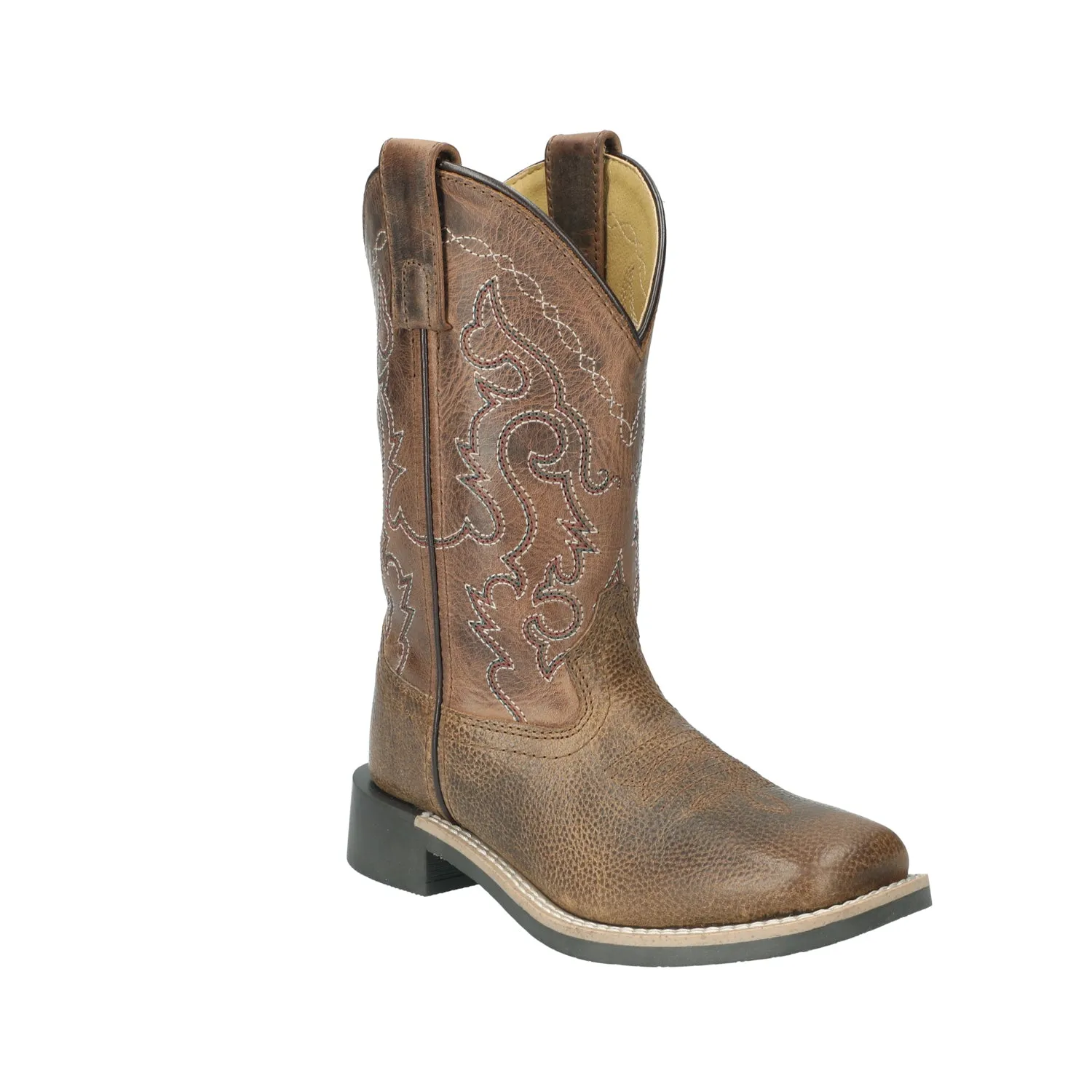 Smoky Mountain Boots Unisex Midland Brown Pebble Leather Cowboy Boots