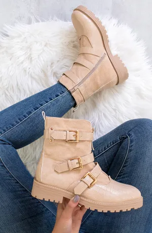 Snake Boots Deluxe Beige