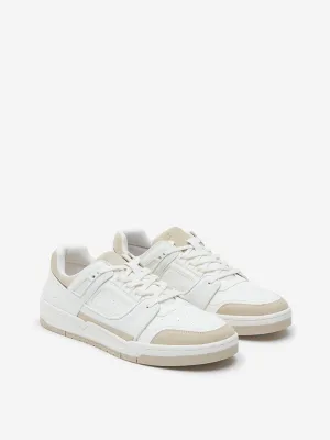 SOLEPLAY White Perforated Lace-Up Sneakers