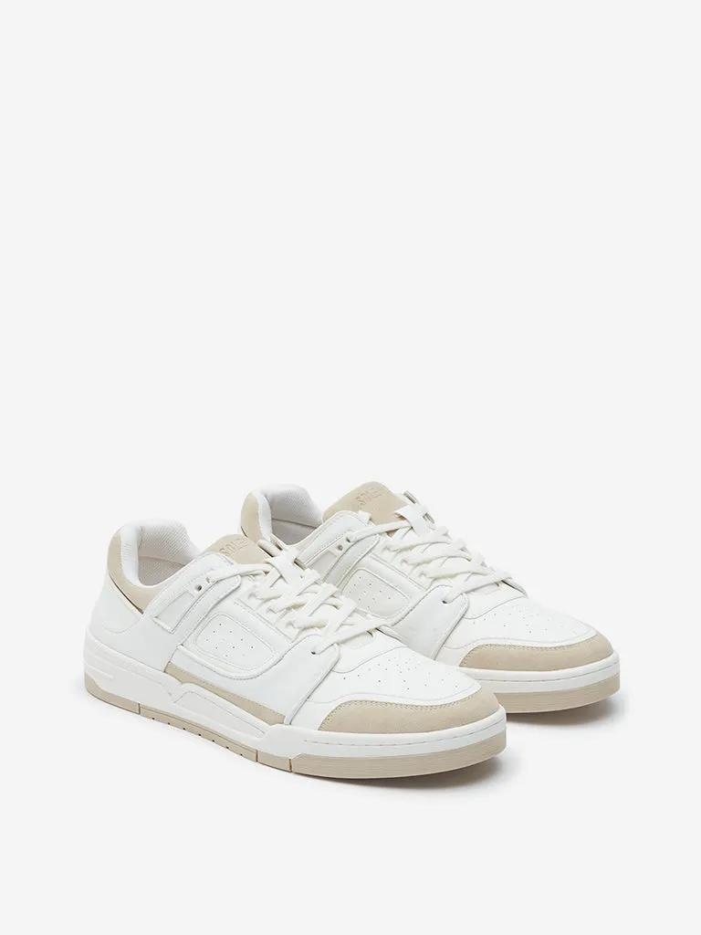 SOLEPLAY White Perforated Lace-Up Sneakers