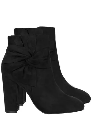 Suede Strik Boots Zwart