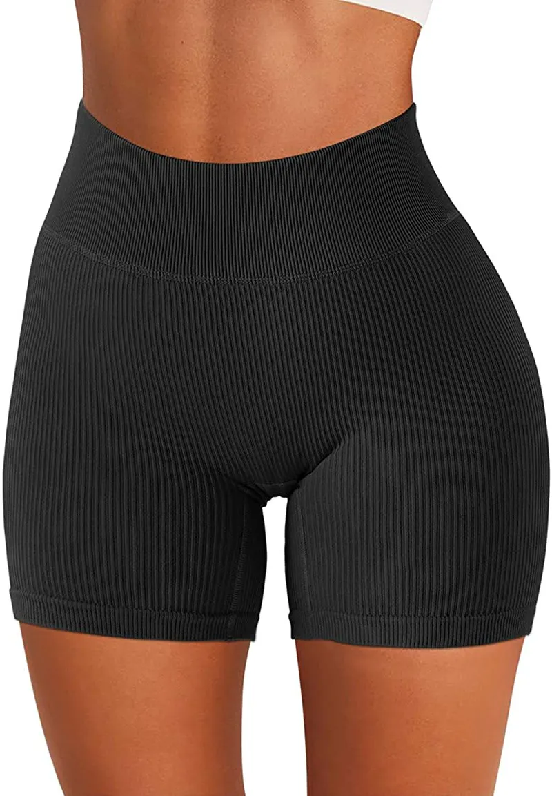 SUUKSESS Women Ribbed Seamless Leggings High Waisted Workout Gym Yoga Pants