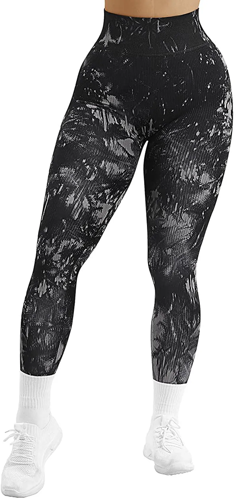 SUUKSESS Women Ribbed Seamless Leggings High Waisted Workout Gym Yoga Pants