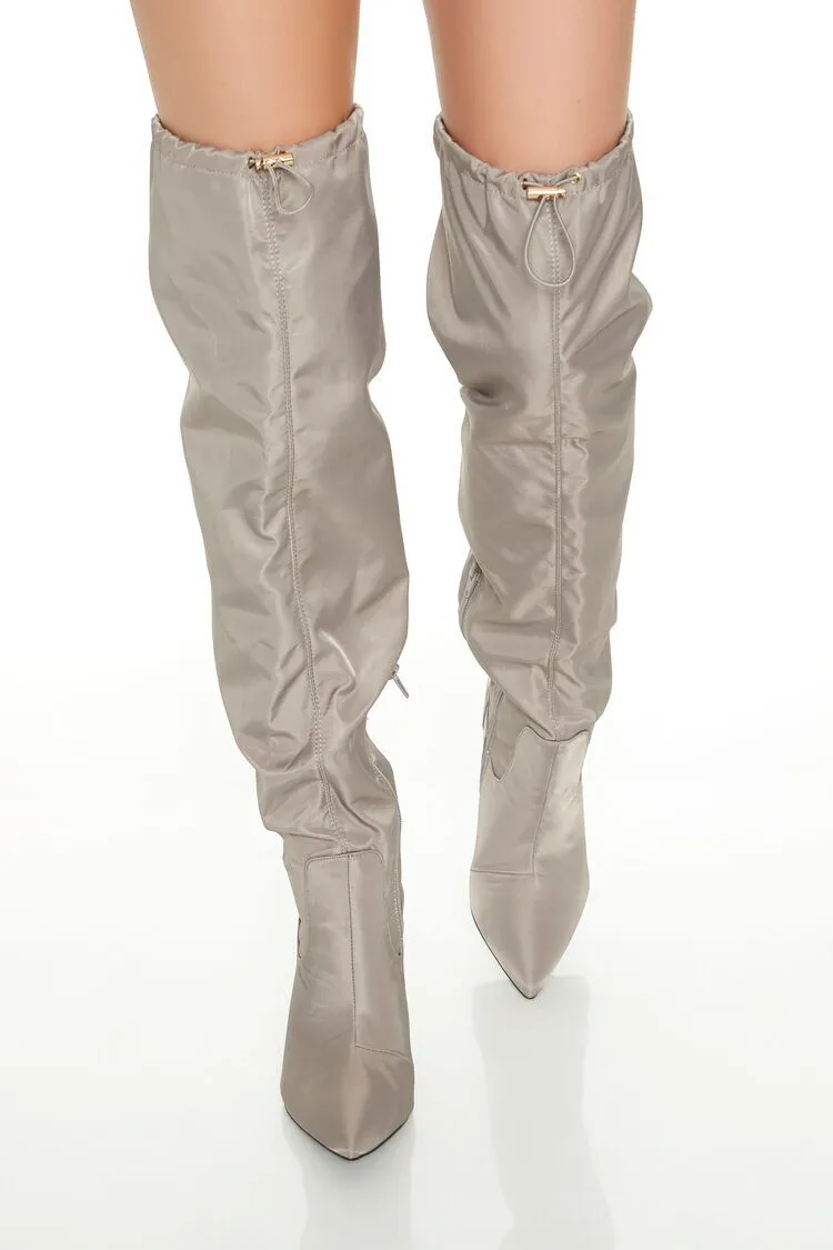 Toggle Over-the-Knee Stiletto Boots