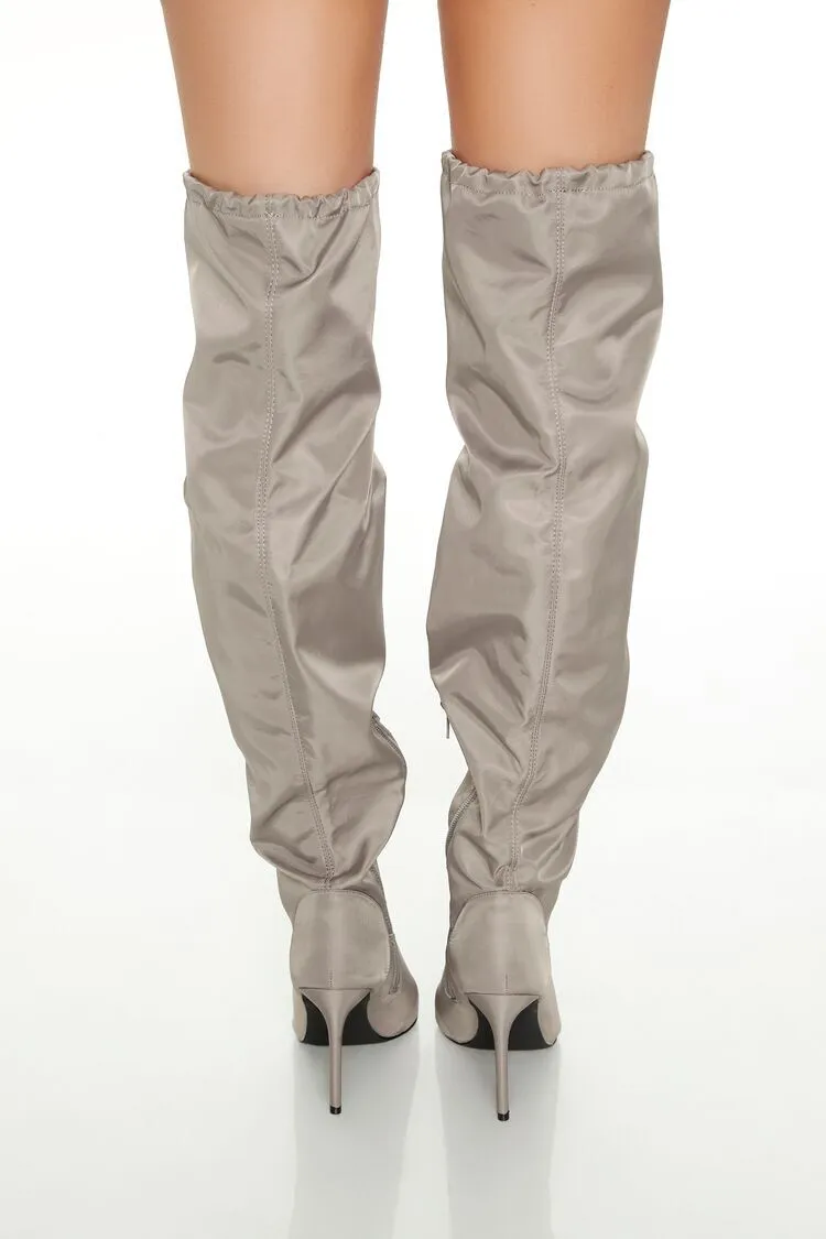 Toggle Over-the-Knee Stiletto Boots