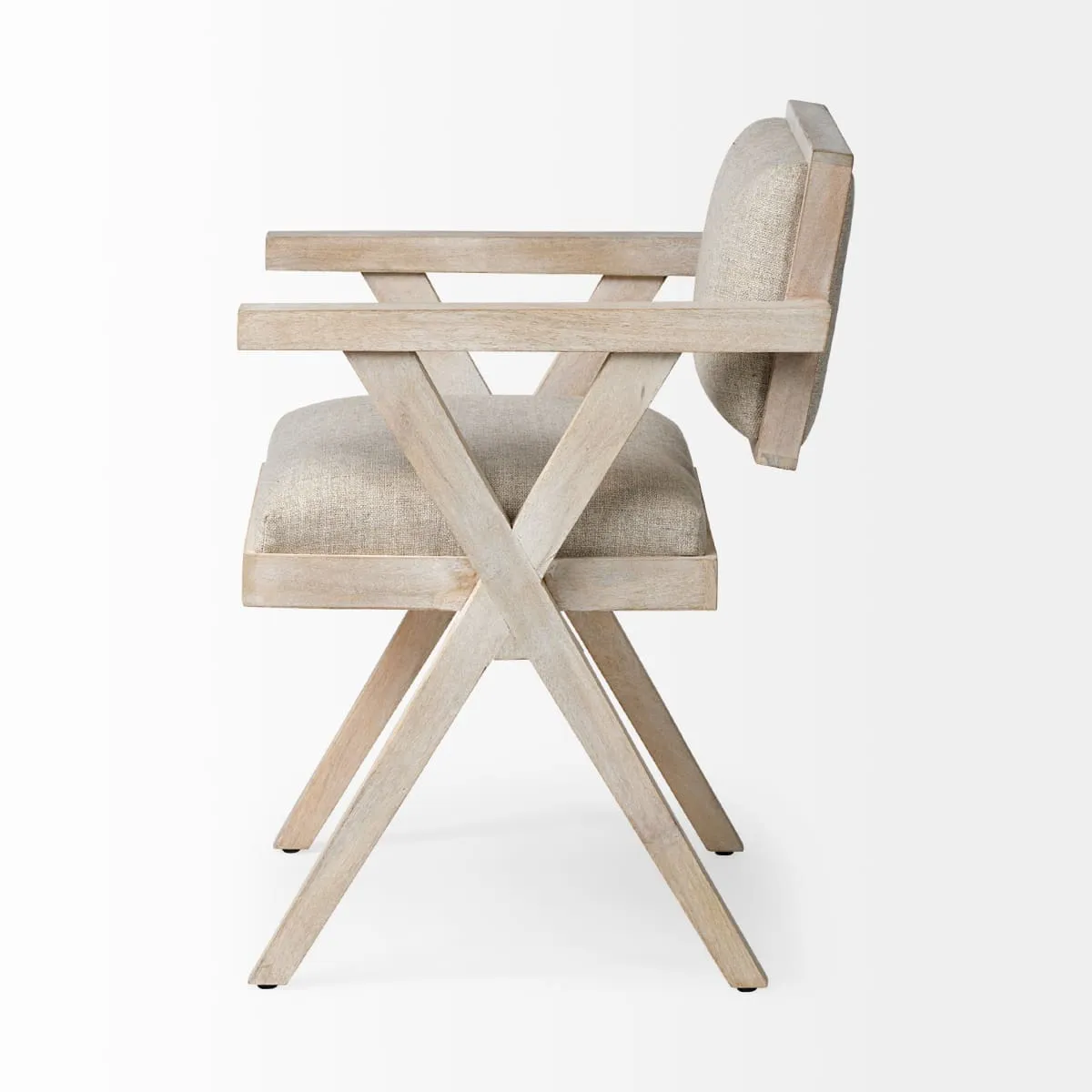 Topanga Dining Chair Cream Fabric | Blonde Wood