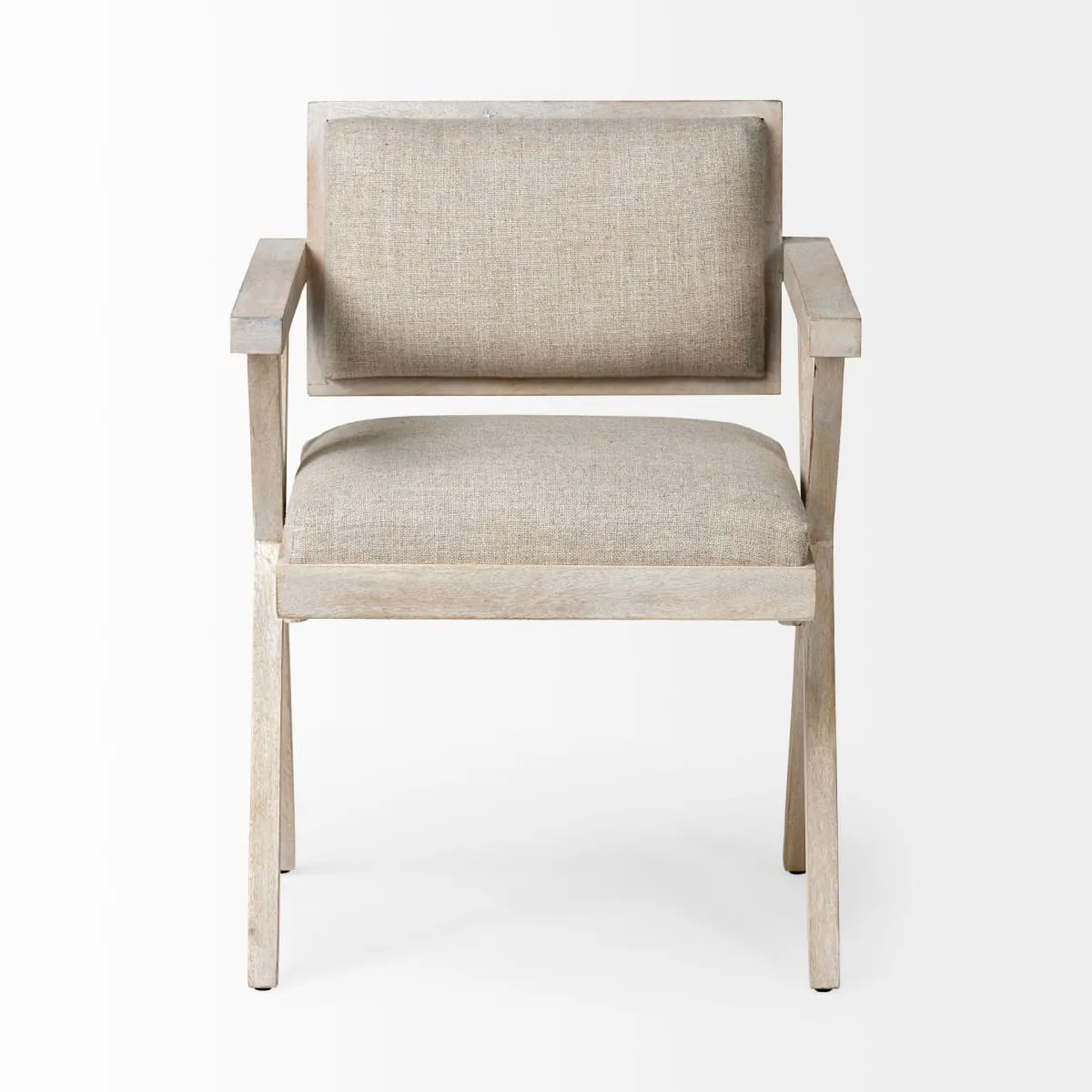 Topanga Dining Chair Cream Fabric | Blonde Wood