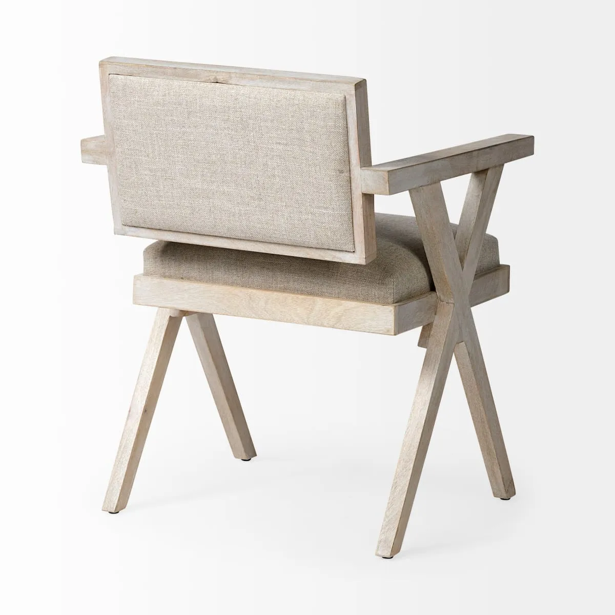 Topanga Dining Chair Cream Fabric | Blonde Wood