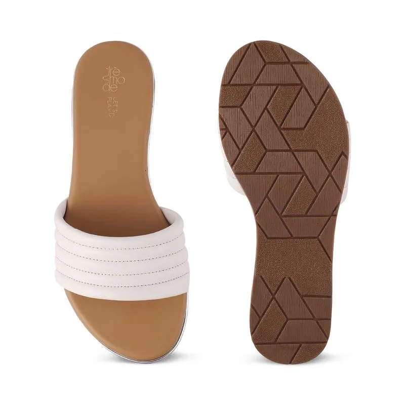 tresmode 240-SHAR WHITE SMART CASUAL FLATS EU/40 UK/7