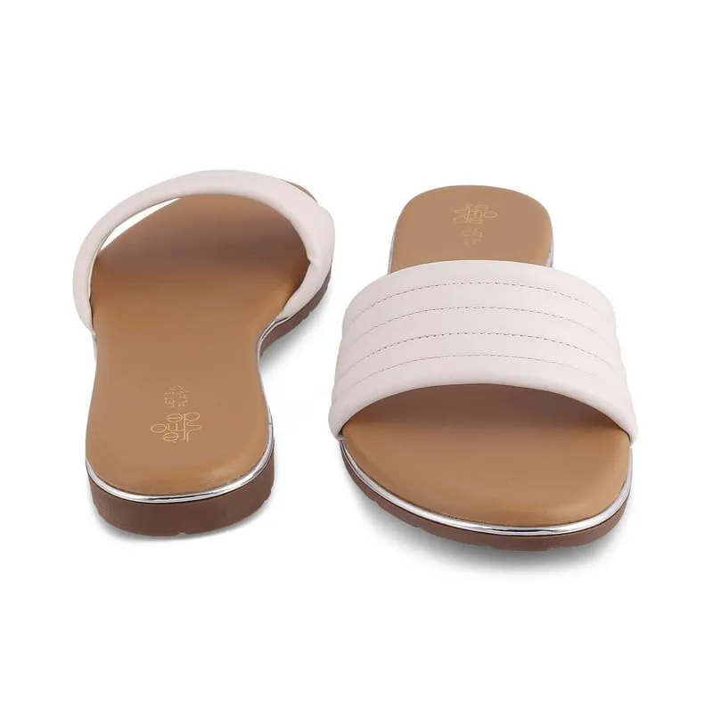 tresmode 240-SHAR WHITE SMART CASUAL FLATS EU/40 UK/7