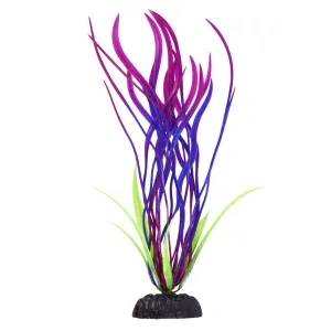 Underwater Treasures Pearl Finish Wave Val Purple/Red Plastic Plant