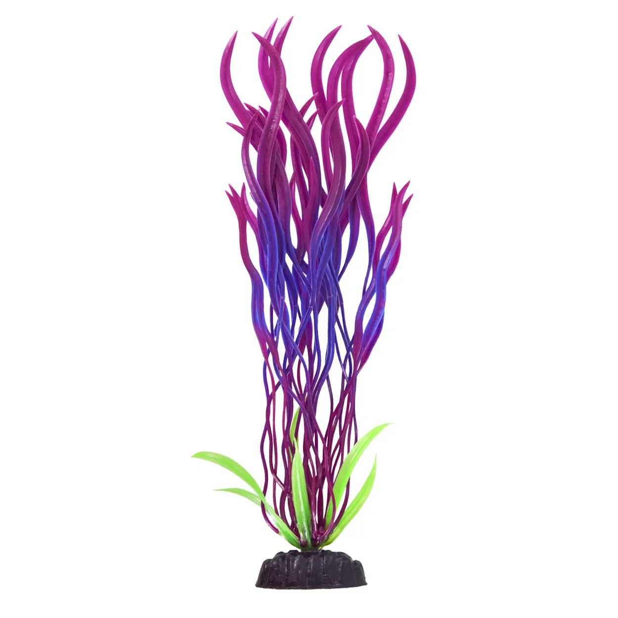 Underwater Treasures Pearl Finish Wave Val Purple/Red Plastic Plant