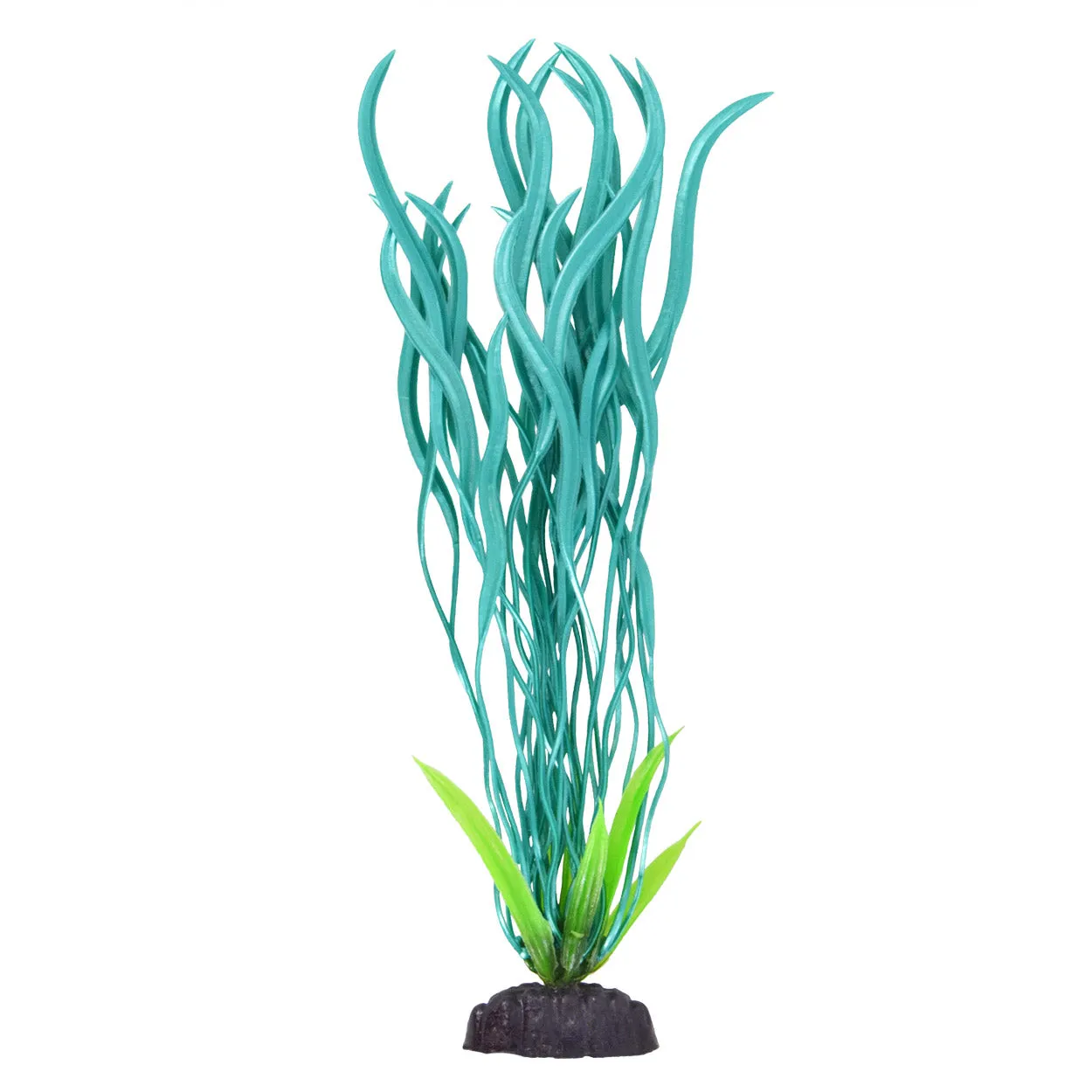 Underwater Treasures Pearl Finish Wave Val Turquoise Plastic Plant