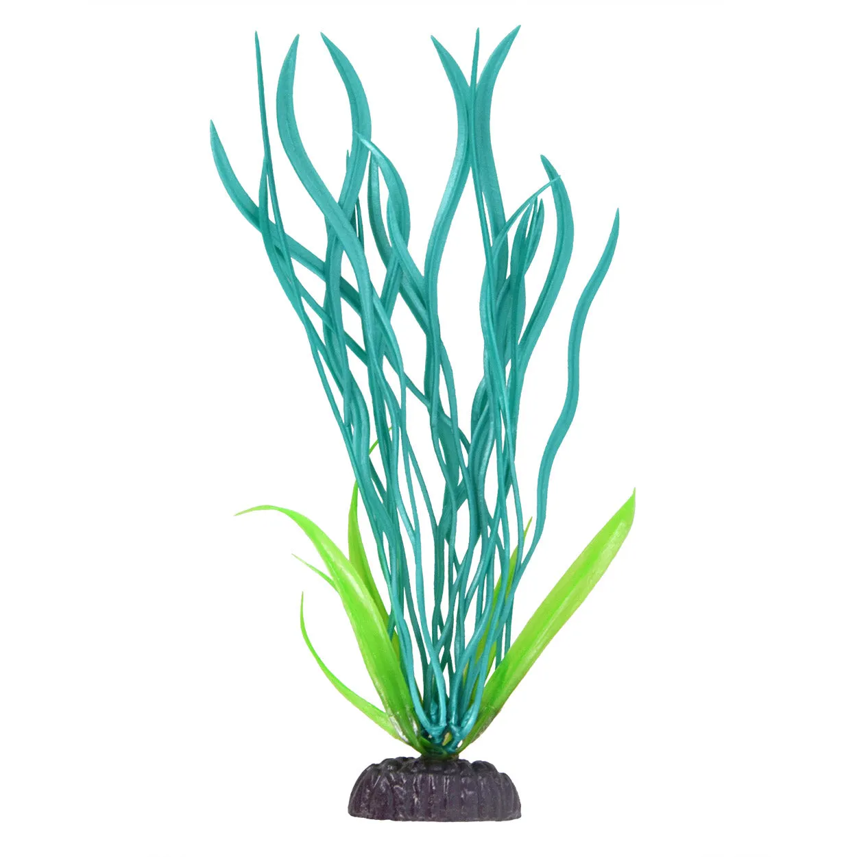 Underwater Treasures Pearl Finish Wave Val Turquoise Plastic Plant