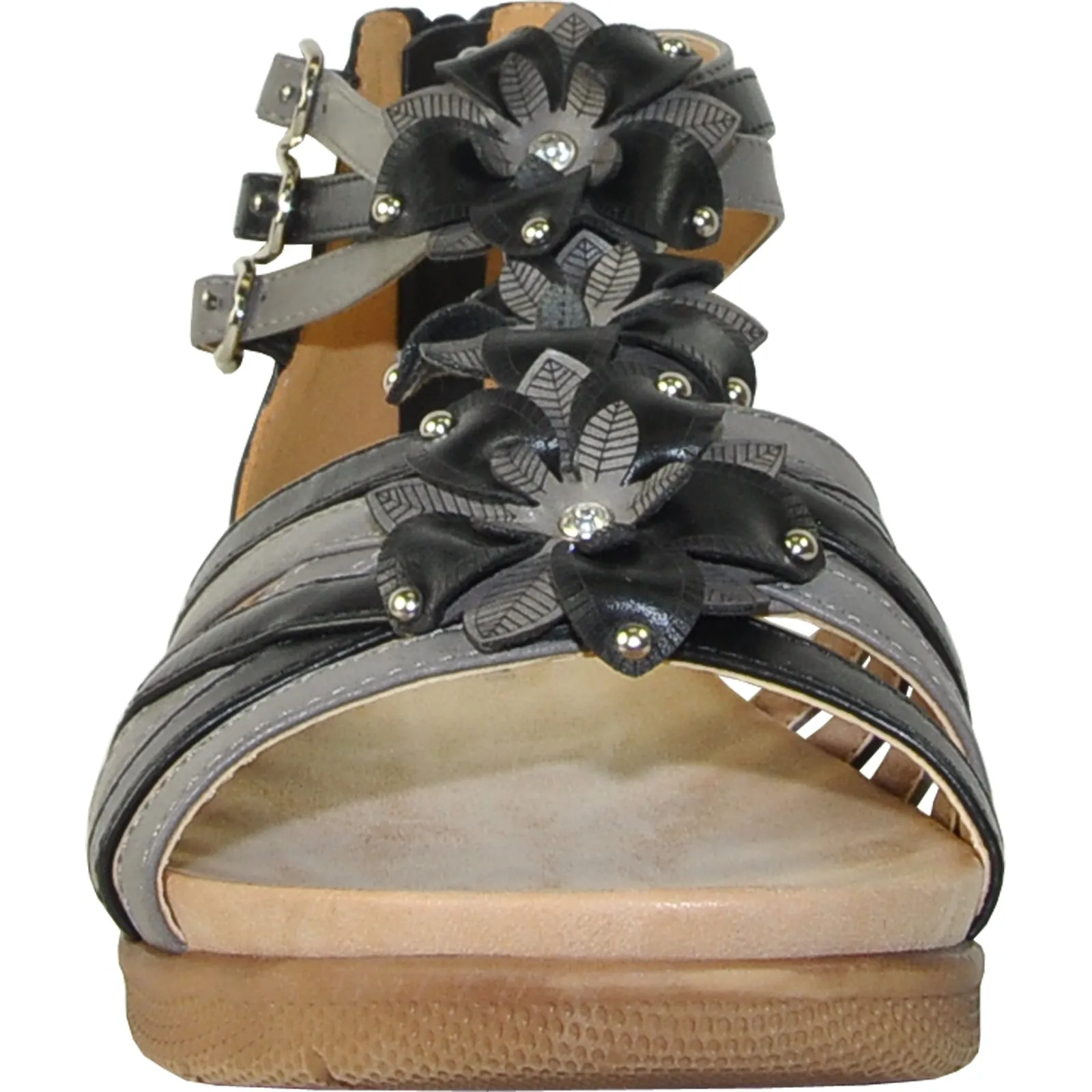 VANGELO Women Sandal LILA Flat Sandal Black