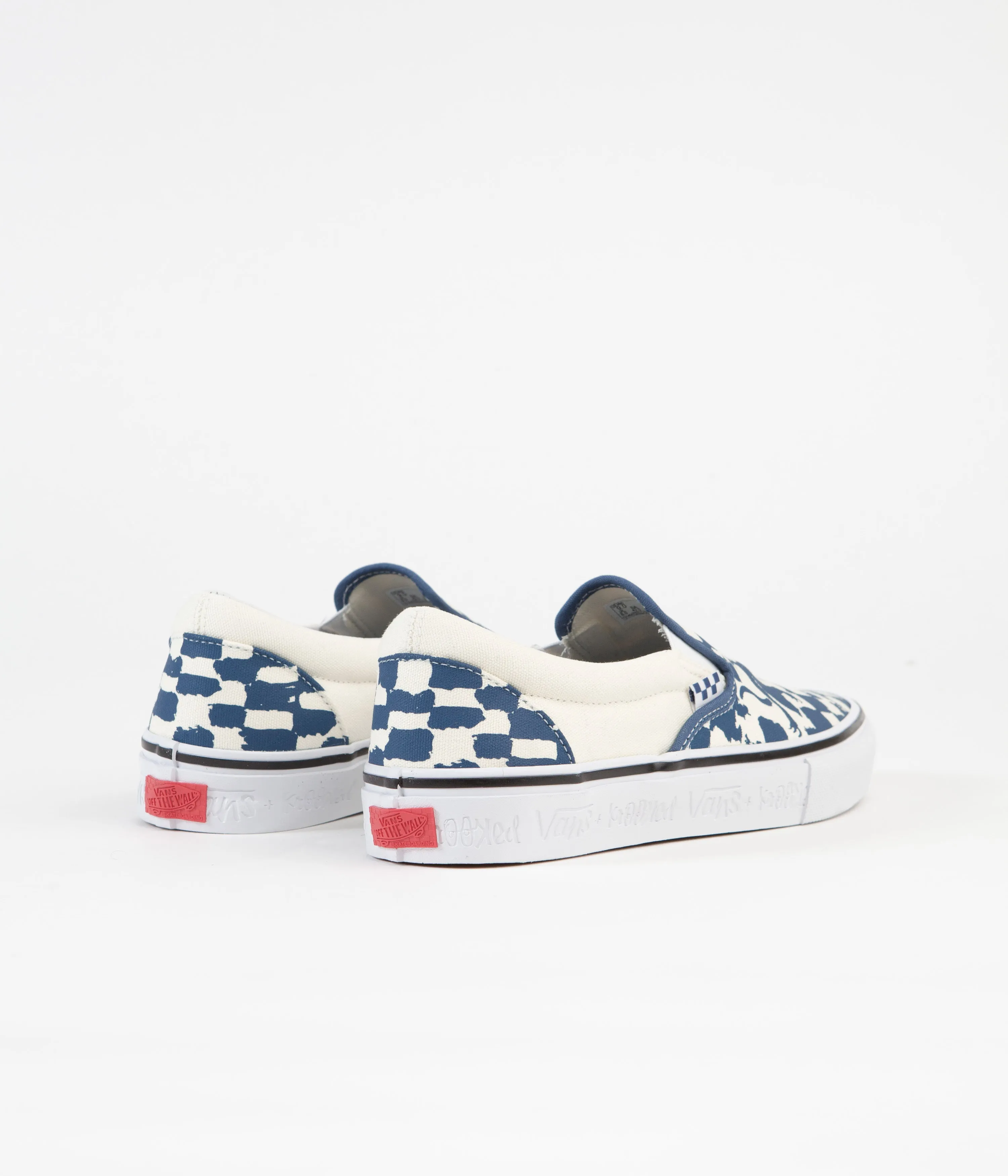 Vans Skate Slip-On VCU Shoes - (Krooked By Natas For Ray) Blue