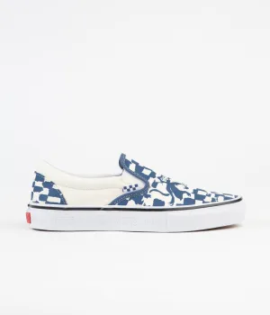 Vans Skate Slip-On VCU Shoes - (Krooked By Natas For Ray) Blue
